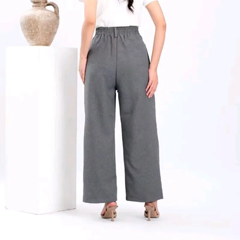 ORO PANTS - Loose Pants Trouser Wanita - Celana Anti Kusut - Celana Kulot Wanita Panjang Casual 3