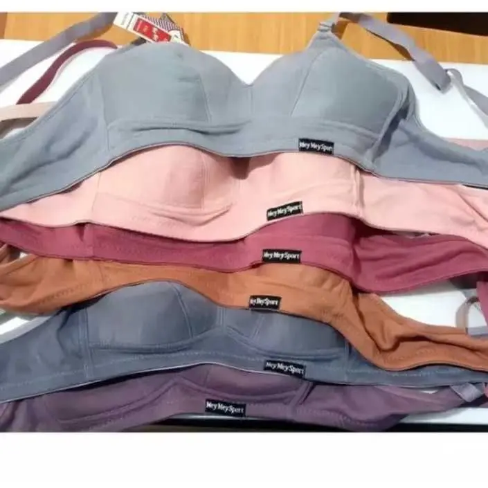 GROSIR 6 pcs Sport bra bh wanita dewasa tanpa busa polos