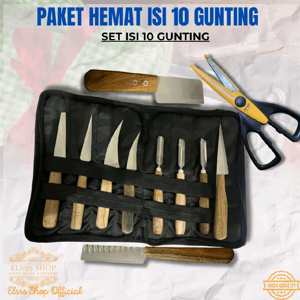 SET PISAU HIAS TUMPENG ISI 10 GUNTING ZIGZAG/PAKET HEMAT PISAU GARNISH/GARNISH HIAS TUMPENG