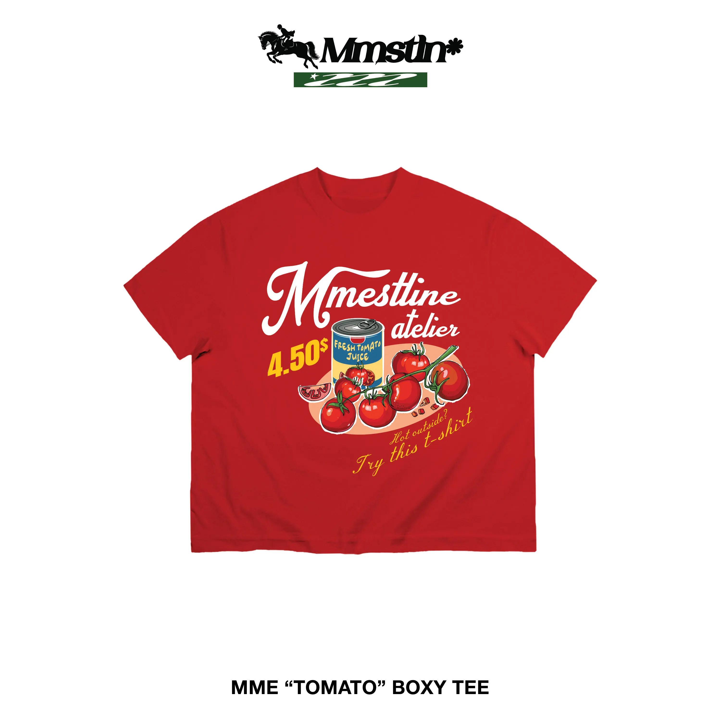 Áo thun MME "TOMATO" form Boxy in trame lụa vải Premium Cotton