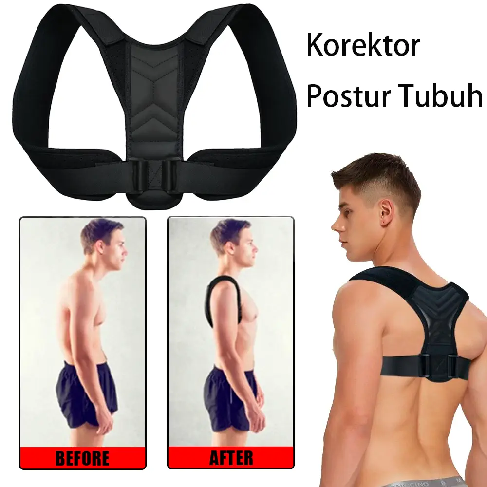 Penegak Badan Bungkuk/Alat Penyangga Punggung/Korektor Postur Punggung/Alat Penyangga Punggu/Koreksi Bahu/Bahu Posture Corrector Penegak Punggung Bungkuk Back Support Shoulder