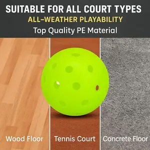 USAPA Approved 6Pcs Luminous Pickleball 74MM Durable Night Light Hijau Bola 40 Lubang Outdoor Kompetisi Bola Pickleball Bercahaya Di Dalam Gelap Raket Bola tennis  racket bola tenis ping pong ball padel and paddle bola padel pickleball tennis racket