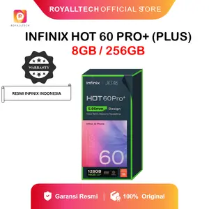 (PROMO TIKTOK) Infinix Hot 60 Pro+ Plus 8/256GB - Up to 16GB Extended RAM - Helio G200 - 6.78 inch 1.5k AMOLED - 50MP - 5160 mAh - NFC - Garansi Resmi Infinix Indonesia