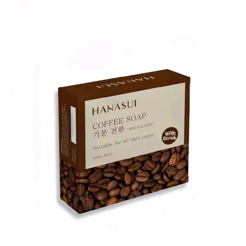 HANASUI Coffee Soap - White Rice - Bamboo Charcoal Scrub Membersihkan Perawatan 5