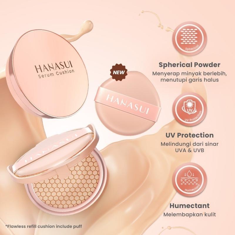 HANASUI SERUM CUSHION REFILL WITH SERUM ACTV & UVA+UVB | BPOM 2