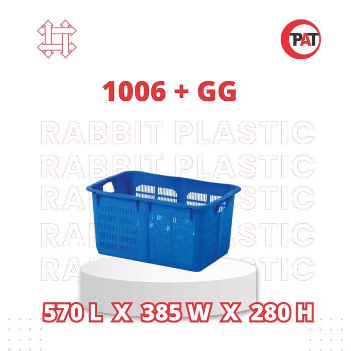 Gambar Rabbit container box berlubang 1006 + Gagang dari Putra Alam Teknologi Kab. Bekasi Tokopedia
