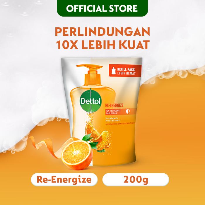 Gambar Dettol Sabun Cuci Tangan Anti Bakteri Re-energize 200ml - Pouch dari Dettol Indonesia Store Kota Administrasi Jakarta Timur Tokopedia
