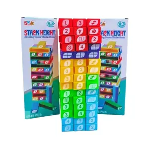 Mainan Anak Permainan Balok Susun Plastik Stacko Height Board Games Family Fun Toy