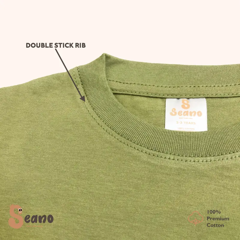 Kaos Pocket Anak 1-5 Tahun Balita Unisex Cotton Combed - Baju Anak - Atasan Anak - Kaos Polos Kantong Anak Earth Tone 3