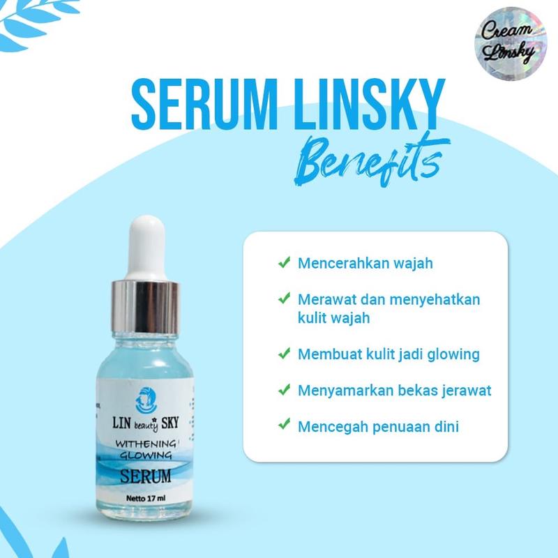 CREAM LINS BEAUTY SKY ORIGINAL / MEMUTIHKAN WAJAH/ MENGATASI WAJAH BERJERAWAT Pencerah 6