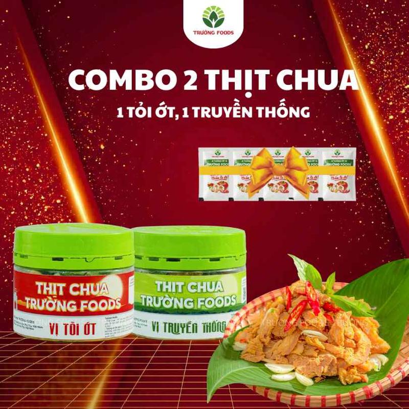  Trường Foods Combo 2 Thịt Chua  1 Thịt Chua Tỏi Ớt 1 Thịt Chua Truyền Thống  