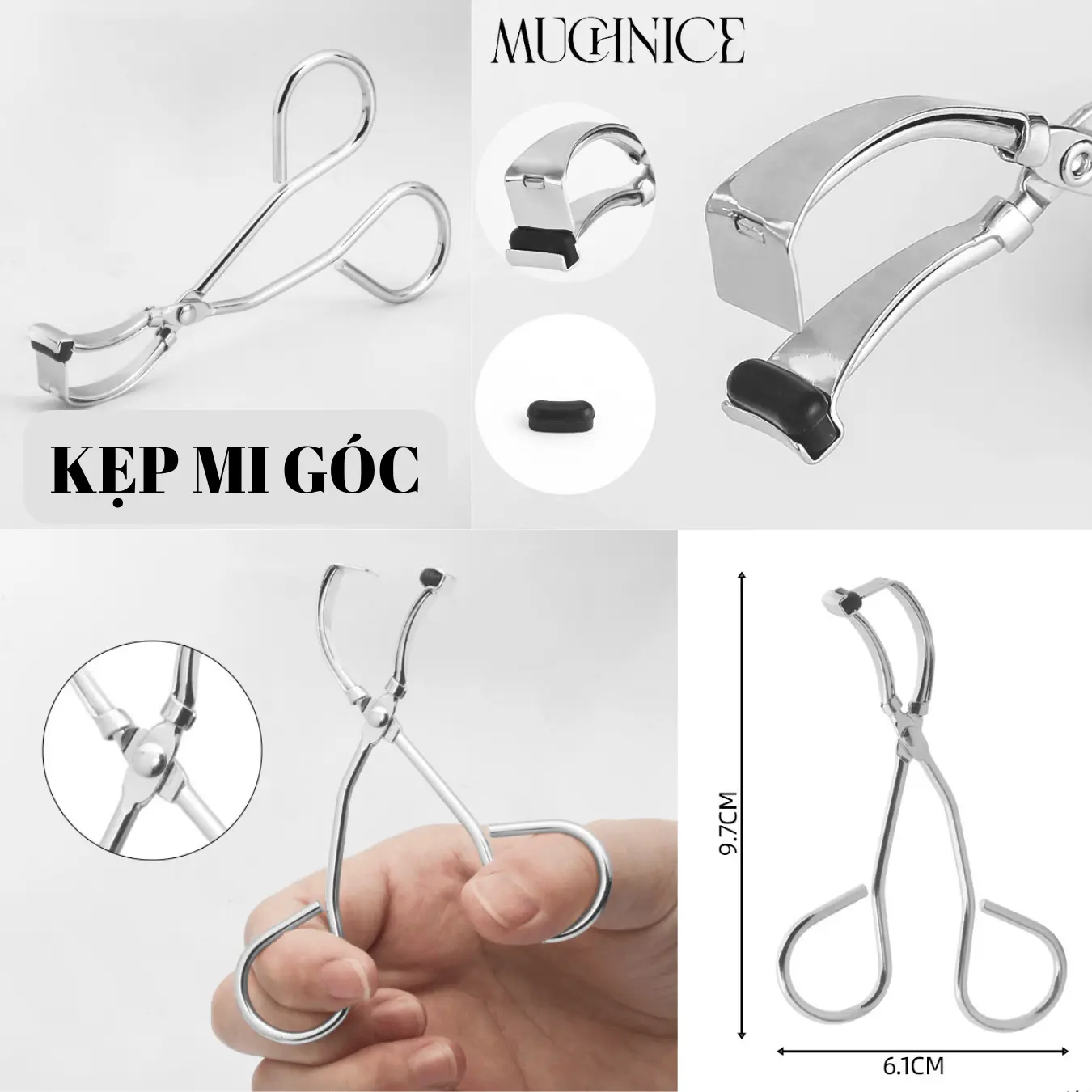 Kẹp Mi Góc Chữ L Chất Liệu Kim Loại Chuyên Dụng Để Trang Điểm
