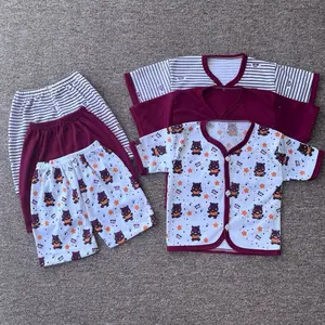 Promo 3 Setel Baju Bayi Newborn Lengan Pendek SYM 0-4 Bulan Newborn