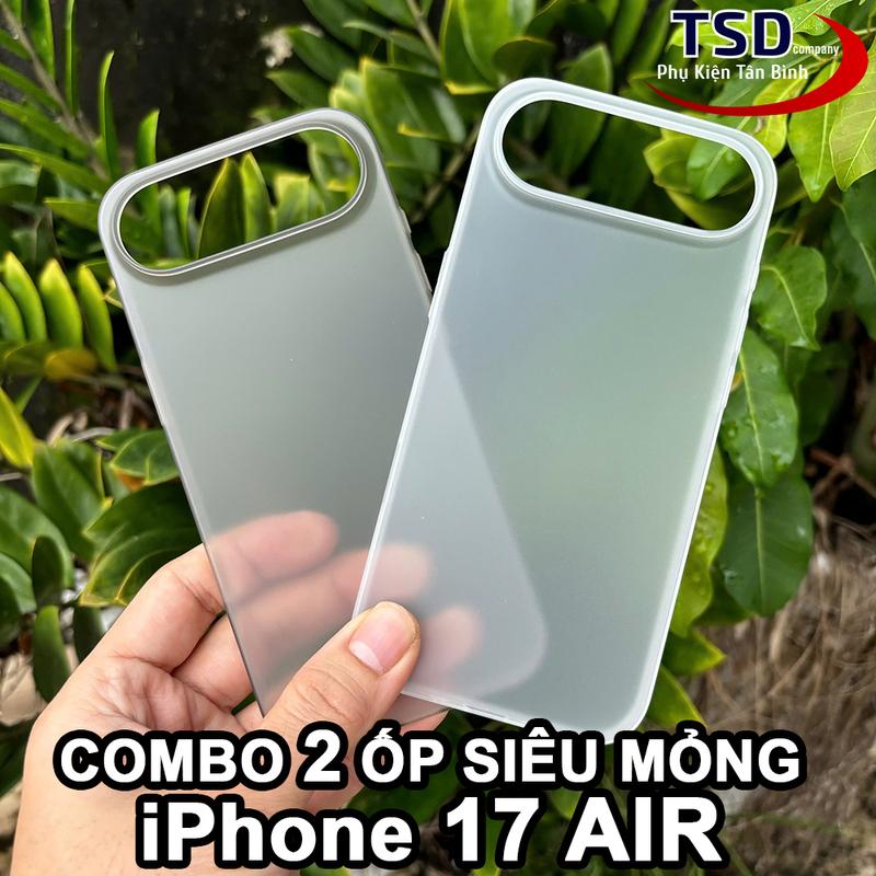 Combo 2 Ốp Lưng Trong Nhám Unibody iPhone 17 AIR Siêu Mỏng