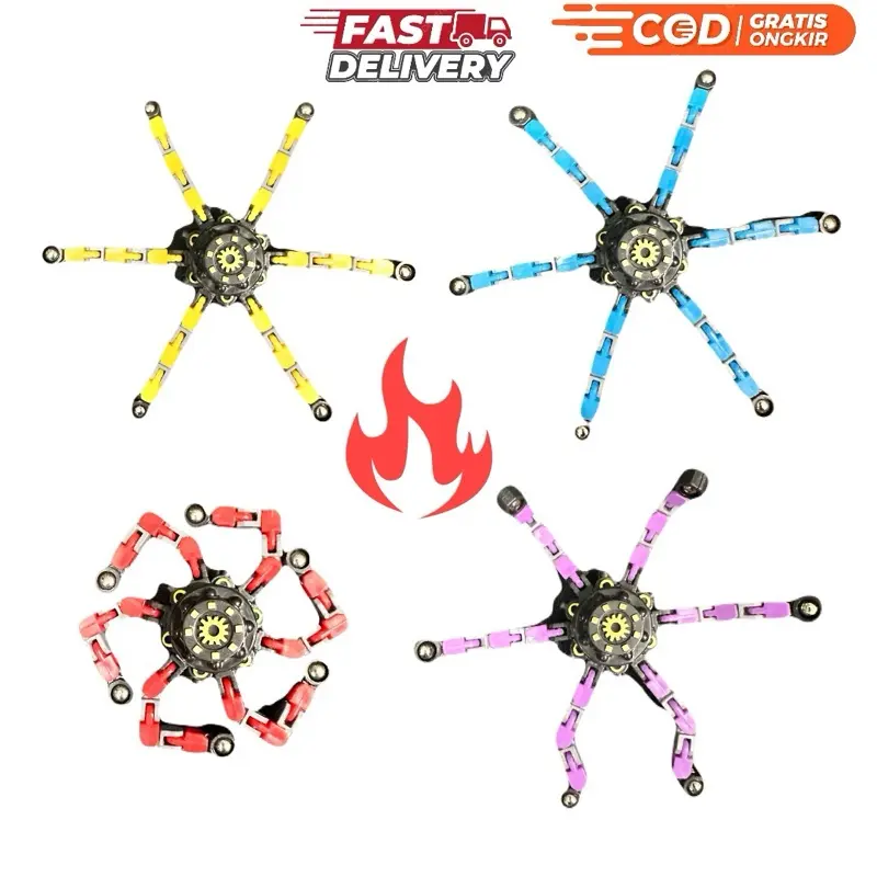 spinner robot tangan 4 dan 6 virall memiliki bentuk yang unik bisa diubah ubah