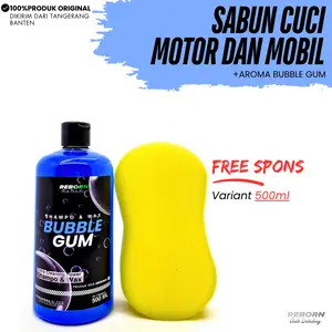TERBAIK NO.1 | SHAMPO & WAX BUBBLE GUM 500 ML [FREE SPOND] by REBORN Auto Detailing | SABUN SHAMPO KENDARAAN MOTOR MOBIL Car pembersih untuk cuci