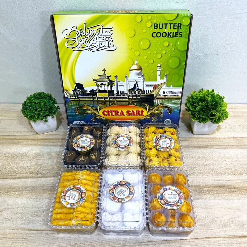 Paket Kue Kering Monasi segi 8 tLebaran Isi 6 Toples Hampers Kue Kering 0