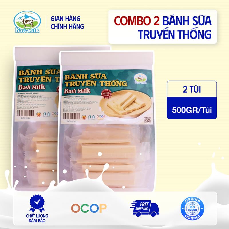 Combo 1 kg Bánh sữa Truyền Thống - Ba Vì Milk Food Thức Ăn