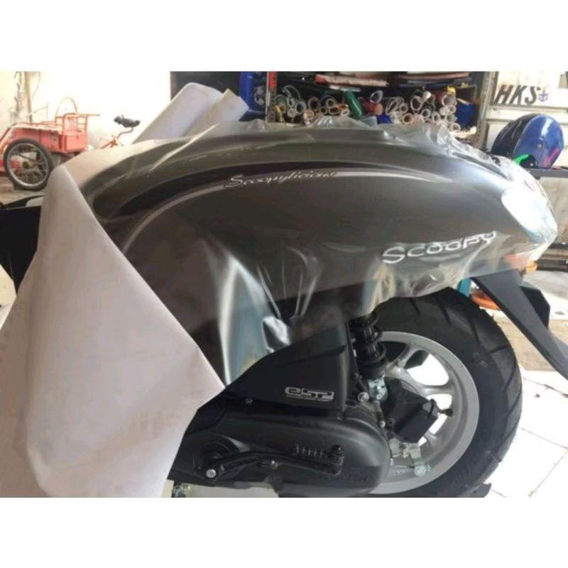 TRANSPARAN ANTI GORES ,LAMINATING , TRANSPARAN BENING ,TARANSPAN HITAM , SKOTLET MOTOR MELINDUNGI BODY 3