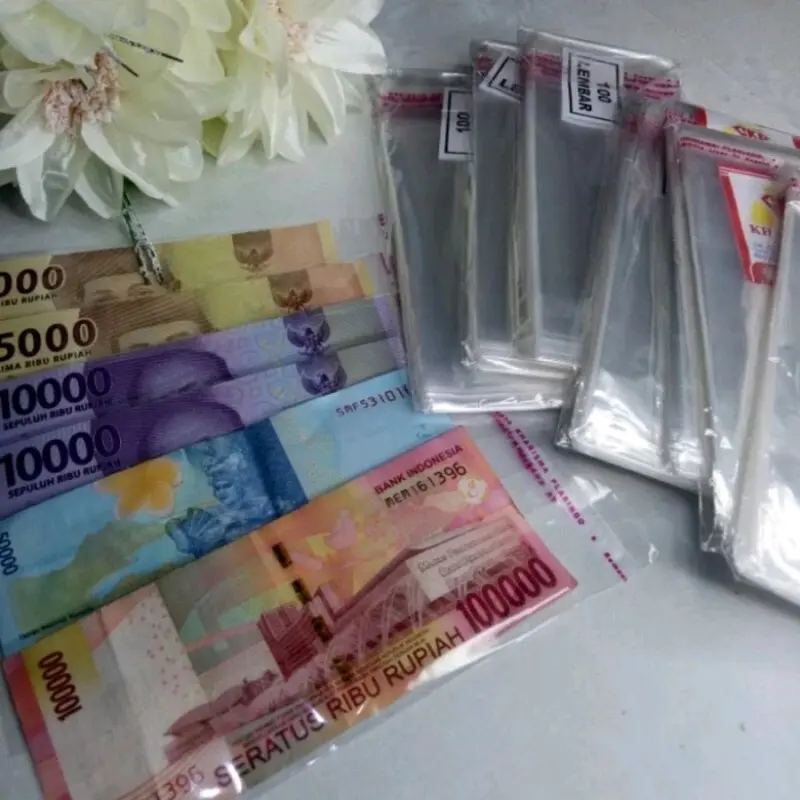 PLASTIK OPP MURAH UK 7 x 15 TEBAL 17 MIC ISI 100 PCS - PLASTIK OPP LEM 1