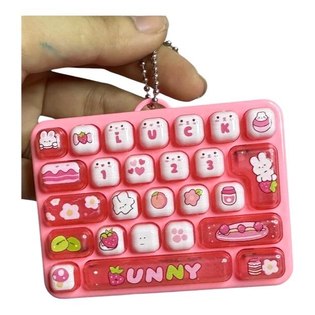 Bàn phím móc khóa có đèn siêu đáng yêu bàn phím trái cây