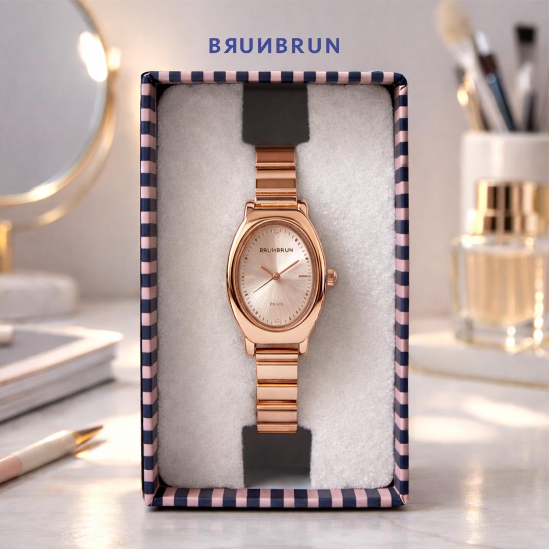 Brunbrun Fiorra Watch - Jam Tangan Rantai Oval Dial