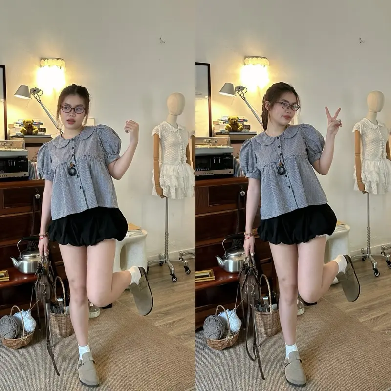 LoLi Top - áo babydoll tay phồng nữ
