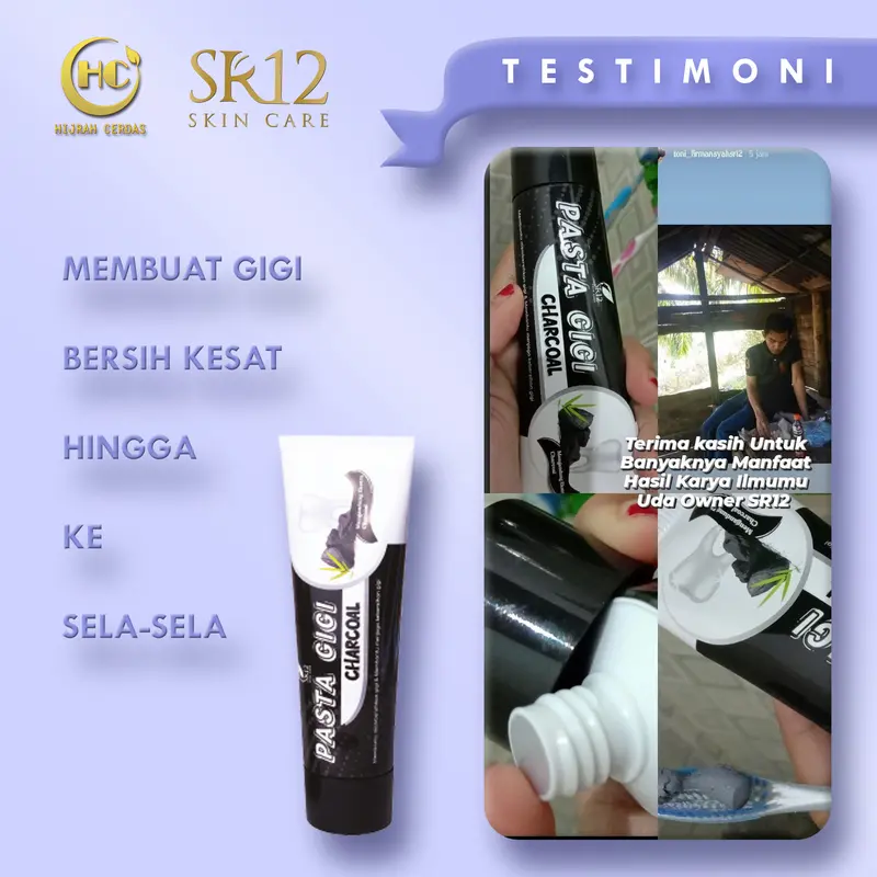 PASTA GIGI HERBAL SR12 (CHARCOAL / SIWAK & SIRIH) 8