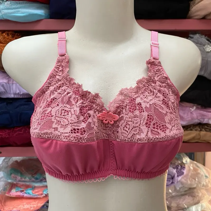 4 Pcs Bra Renda Bh Wanita Tanpa Busa Tanpa Kawat Nyaman Dipakai Harian