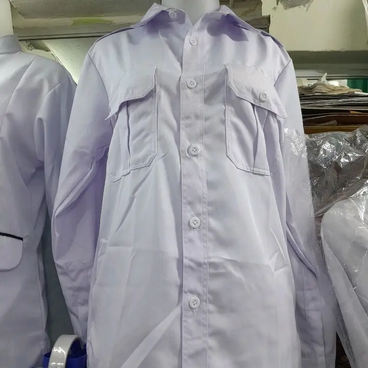 BAJU PDH WANITA KANTONG DADA / PDH PUTIH POLOS / BAJU KERJA 0