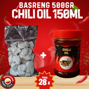 PAKET BASRENG 500GR & CHILI OIL 150ML MURAH MERIAH Dari DEWA BASRENG Food Frozen Instan