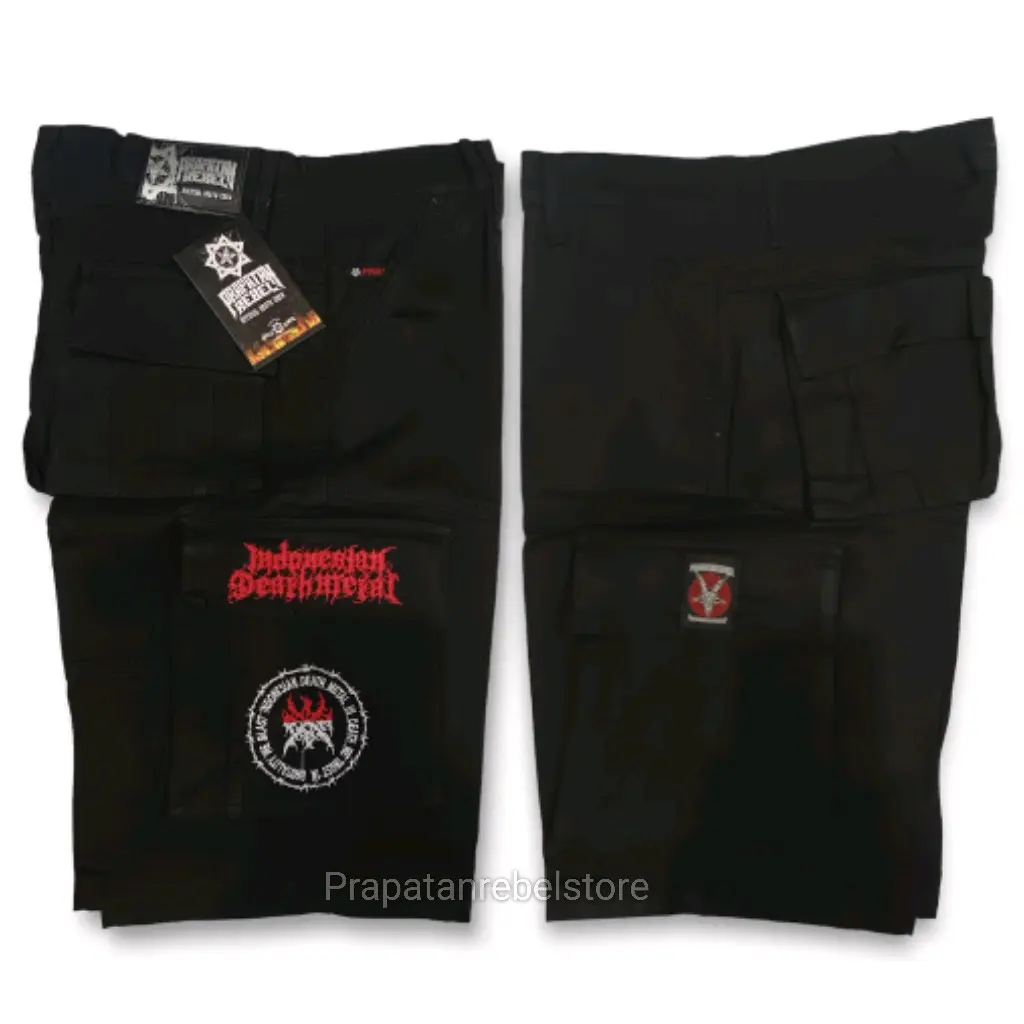Celana CARGO PENDEK | Hitam | Army | Prapatan Rebel