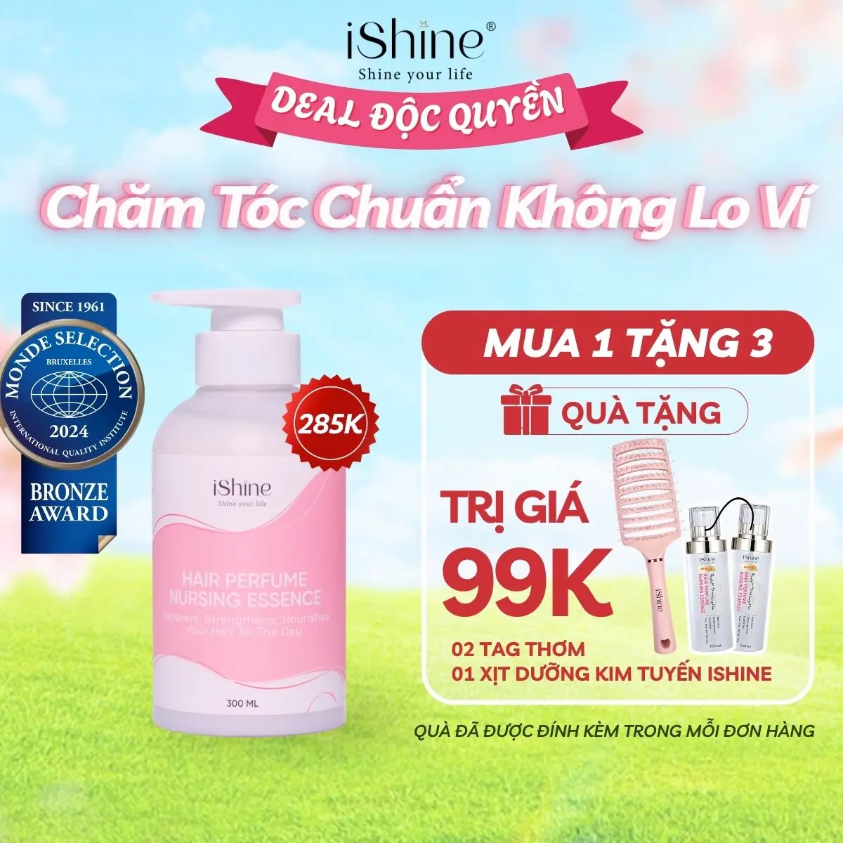 Tinh Chất Dưỡng Tóc Hương Nước Hoa ISHINE Hỗ Trợ Cung Cấp Dưỡng Chất Cho Tóc Hư Tổn, Hỗ Trợ Giảm Tóc Xơ Rối, Hỗ Trợ Chăm Sóc Tóc Chai 300ml/100ml Women Nữ