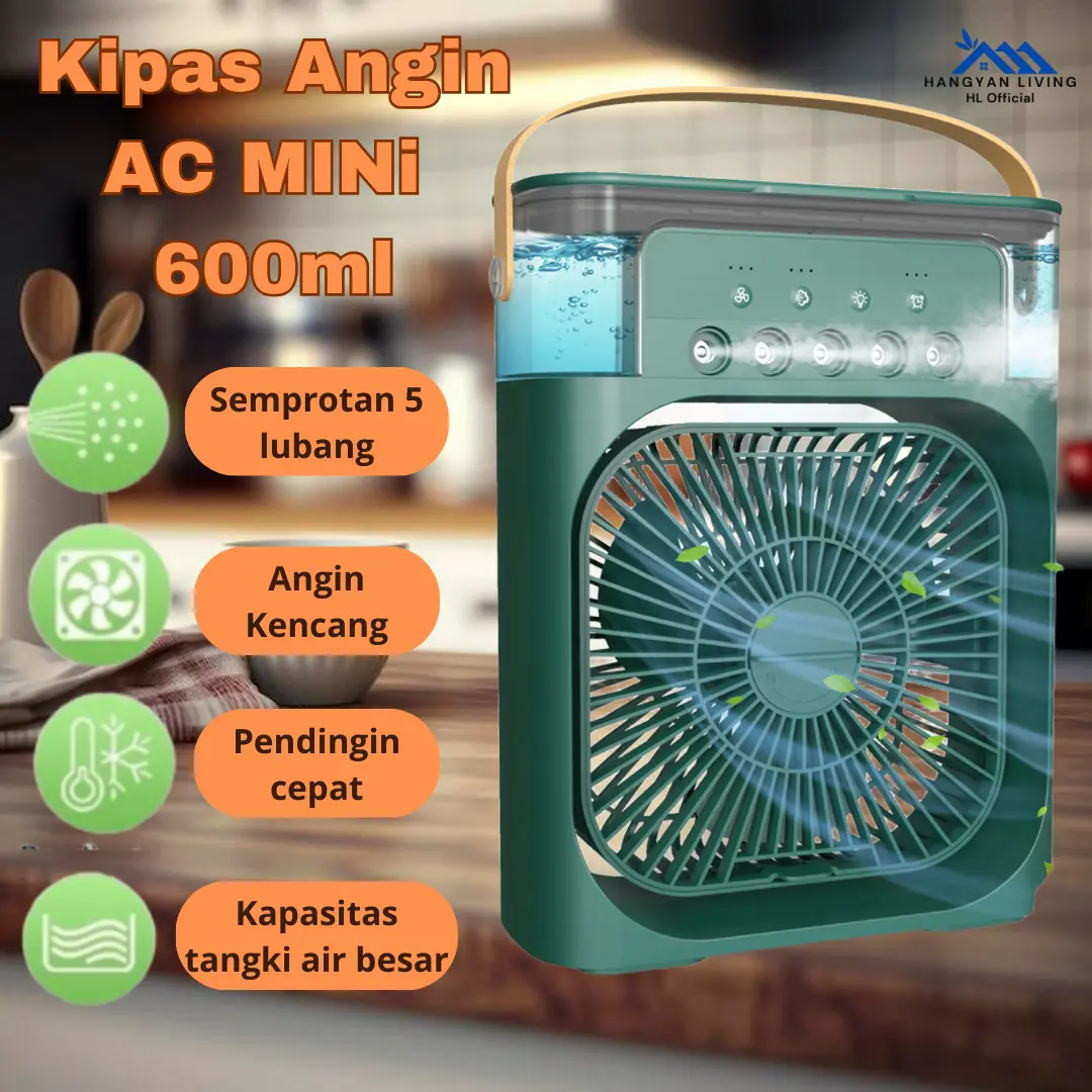 Kipas Pendingin Mini AC portable Kipas Angin Ac Mini Kipas Ac Portable Kipas Angin Air Coller Pendingin Ruangan Kipas Air Cooler Nano Spray Air Coller Led