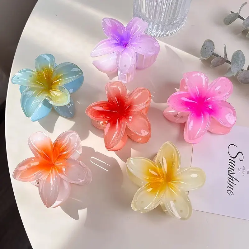 Jepit Rambut Korea Jedai Jepun Bunga Kamboja Wanita Elegan High Quality Motif Baru Clips 8CM