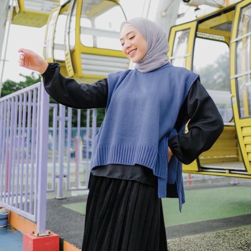 Rompi Rajut Andin Vest Tali Andin Ootd Hijab 1