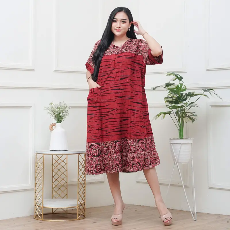 daster jumbo bella dress pendek terbaru kekinian bahan rayon premium busui friendly Bunga 2