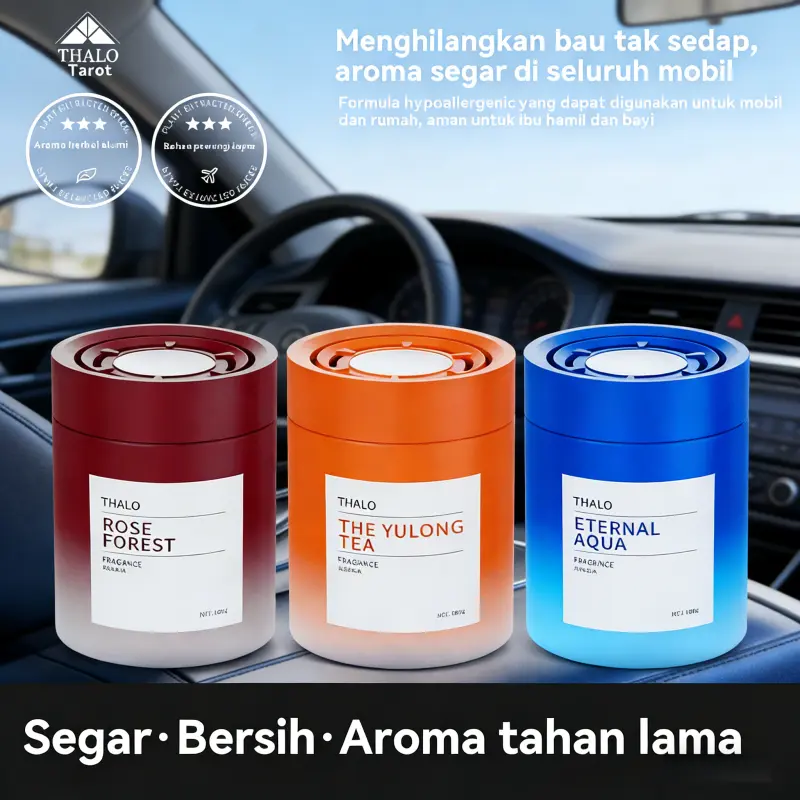 Car Fragrance Pewangi mobil aroma laut kayu favorit pengguna pria, desain kaleng sesuai standar ukuran cup holder kendaraan. Membersihkan bau asap kendaraan secara menyeluruh, formula bebas alkohol ramah tubuh, aroma tidak cepat kering pengharum estetik