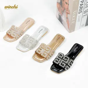 Winchi - Gisella sandal flat wanita sol karet anti slip terbaru