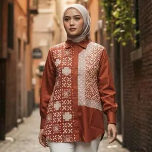SAIARA OHANA TERACOTTA KEMEJA BATIK KOMBINASI