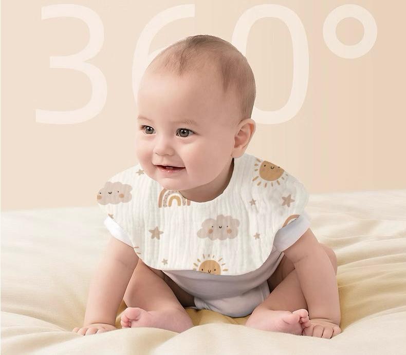 Lavelee Shop | Celemek Bayi Lingkaran 360 / Bib Slabber Bayi Besar Cotton / Tatakan Air Liur Anak / Celemek Makan Bahan Tebal Halus Lembut Premium Motif BB08 4