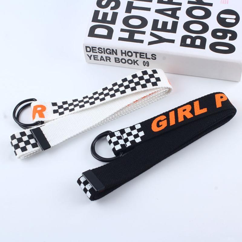 Product Introduction of Korean Style Couple Version Canvas Belt Casual and Versatile Letter Plaid Decoration Canvas Belt Couple Fashion Belt 15