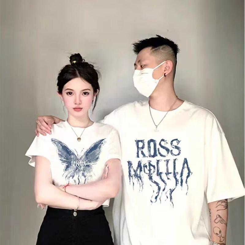 Product Introduction of Fashion Round Neck Butterfly Print Tshirt Women'S Casual And Versatile Short Sleeve Tshirt 3
