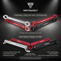 Gambar MOTOWOLF Bracket Crossbar Extension Stabilizer Penyeimbang Stang Motor Alumunium CNC Perlengkapan Setang - Spion Hitam dari MOTOWOLF Official Store Kab. Bandung 3 Tokopedia