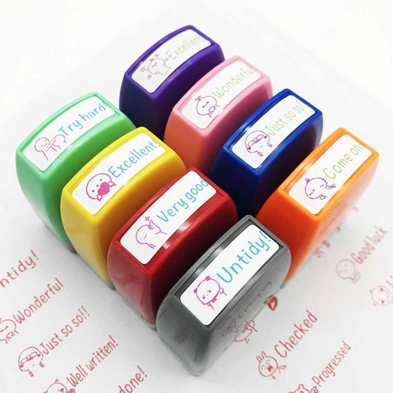 Máy dập sổ lưu niệm tự làm, Con dấu hoạt hình và con dấu cảm quang, Chủ đề phim hoạt hình, Thích hợp cho trẻ em, Con dấu đồ chơi, Con dấu bình luận, Con dấu khen thưởng, Con dấu giảng dạy và khuyến khích 1