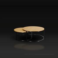 Gambar ROULED - Nested Coffee Table / Meja Tamu Tumpuk Minimalis/ Industrial Coffee Table  | XIONCO - Diameter 70 dari xionco Kota Tangerang Selatan 3 Tokopedia