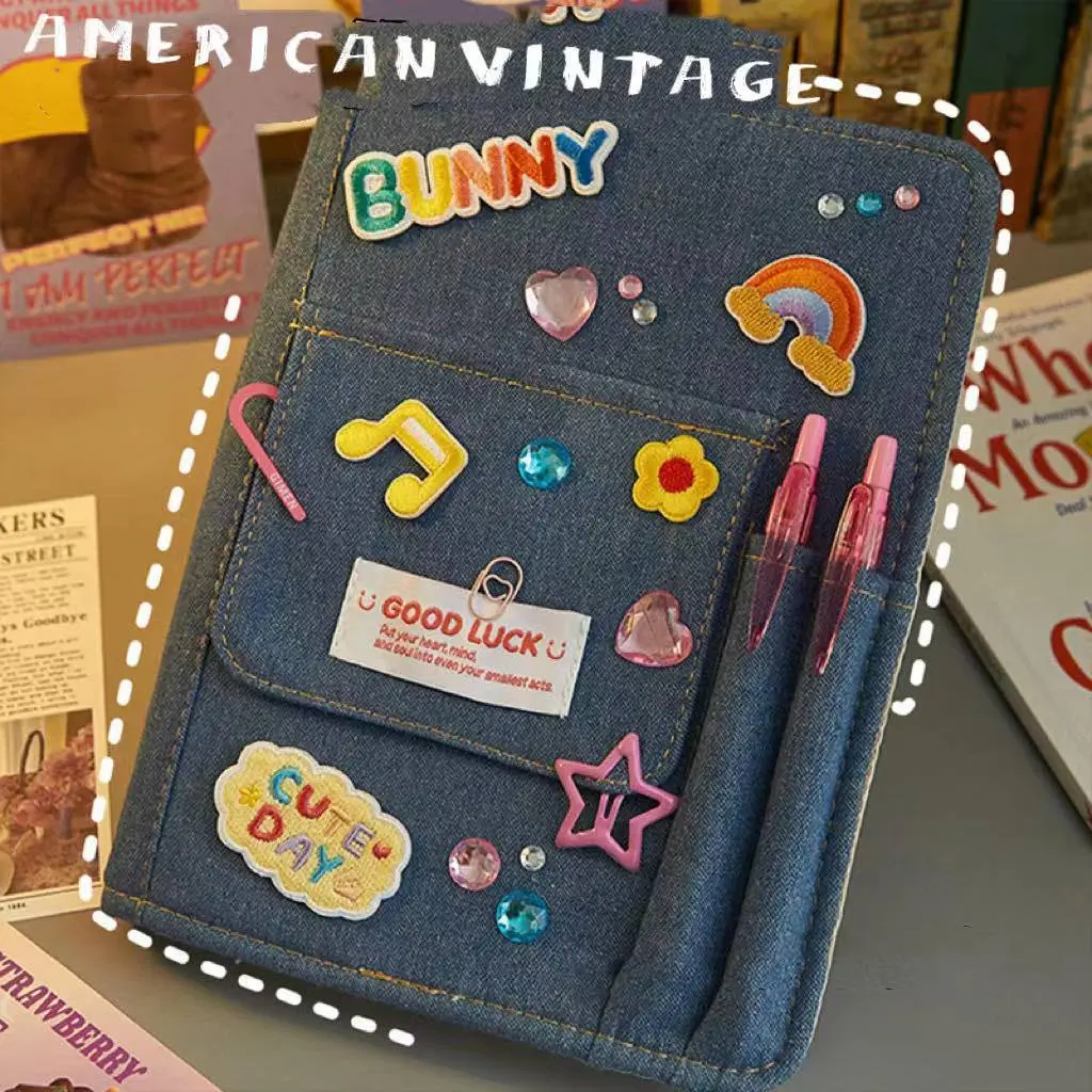 y2k Notebook A5 Cover binder American Vintage Binder Buku diary