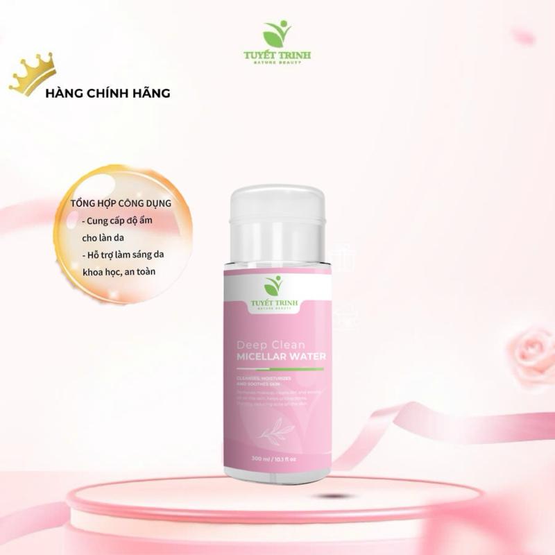 [ Tặng kèm bông tẩy trang ] Tẩy trang Deep clean Micellar Water 300ml  - Chăm sóc và làm đẹp da 1