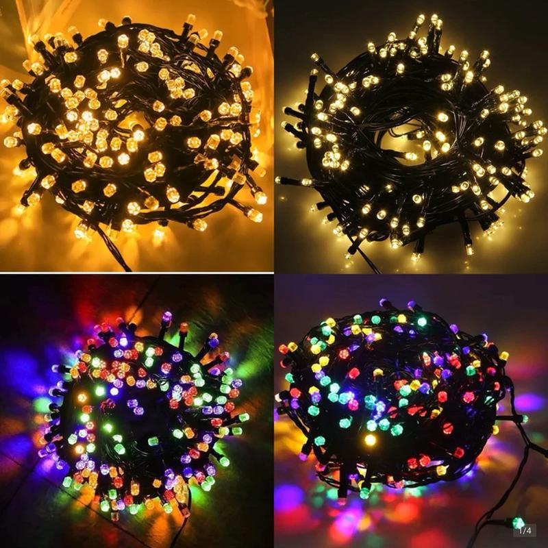 Bộ Đèn LED 40M Nháy Kim Cương, Dây Trang Trí Tiểu Cảnh, Trang Trí Noel Ngày Tết Cho Không Gian Thêm Lung Linh