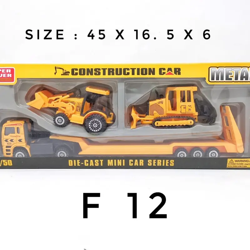 Metal Die Cast Construction Truck. Mainan Anak Truk Eskavator Buldozer 3